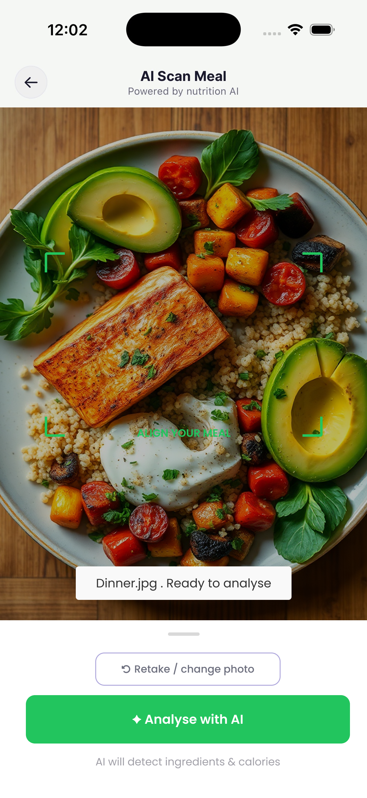 Velocira AI Nutrition Scanner